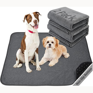 Foreign Trade Cross-Border Pet Mat for Dogs and Cats, Universal Non-Slip Particle Velvet Diaper Mat, Large and Small Size Washable Mat