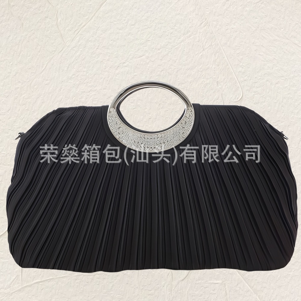 Comercio electrónico transfronterizo estilo japonés europeo y americano plisado diamante hardware banquete bolso de vestir bolso de embrague bolso de noche bolsa de fiesta