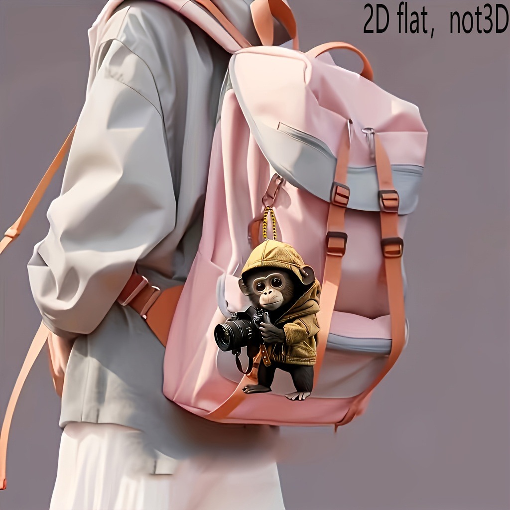 Colgante de acrílico de mono de moda Colgante 2D multifunción para espejo retrovisor de coche mochila llave