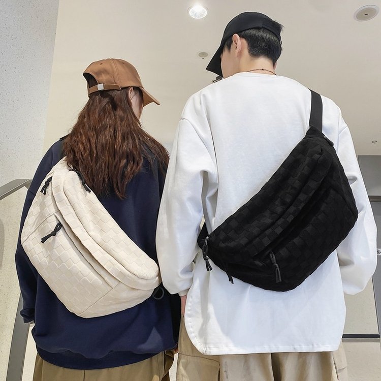 대용량 가슴 가방 남성 메신저 가방 여성 일본인 패션 브랜드 허리 가방 간단한 단색 홍콩 스타일 스트리트 백