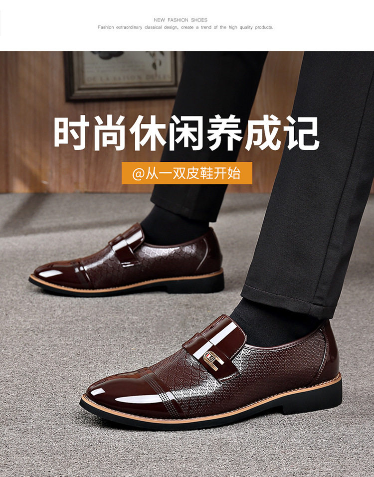 Giày da nam cao cấp mũi nhọn gót thấp 1–3 cm kiểu Anh, giày công sở trang trọng — WZ56 màu nâu, WZ56 màu đen chi tiết 12