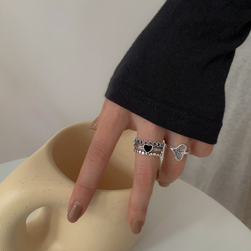 Open Love Heart Ring Female SpecialInterest Design Affordable Luxury Fashion Refined Personalized Retro HighGrade Temperament Fashionpicture5
