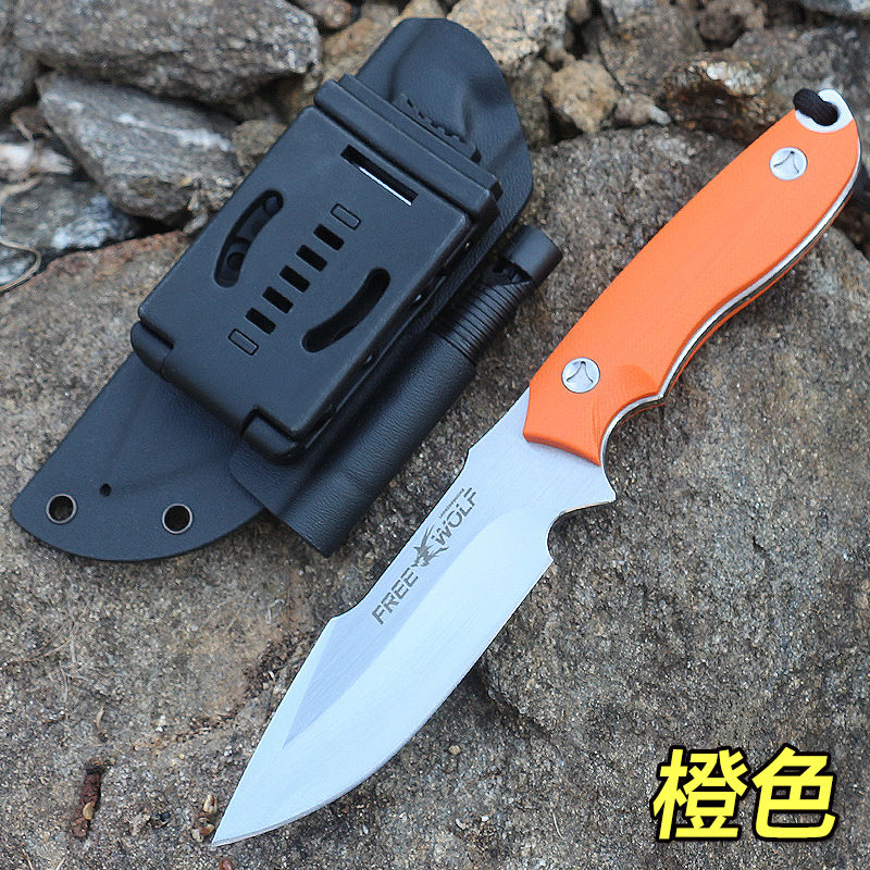 Venta directa de cuchillo recto multifuncional para exteriores, mango G10, cuchillo de autodefensa para acampar, colección para exteriores, cuchillo de fruta, cuchillo recto, cuchillo militar integrado