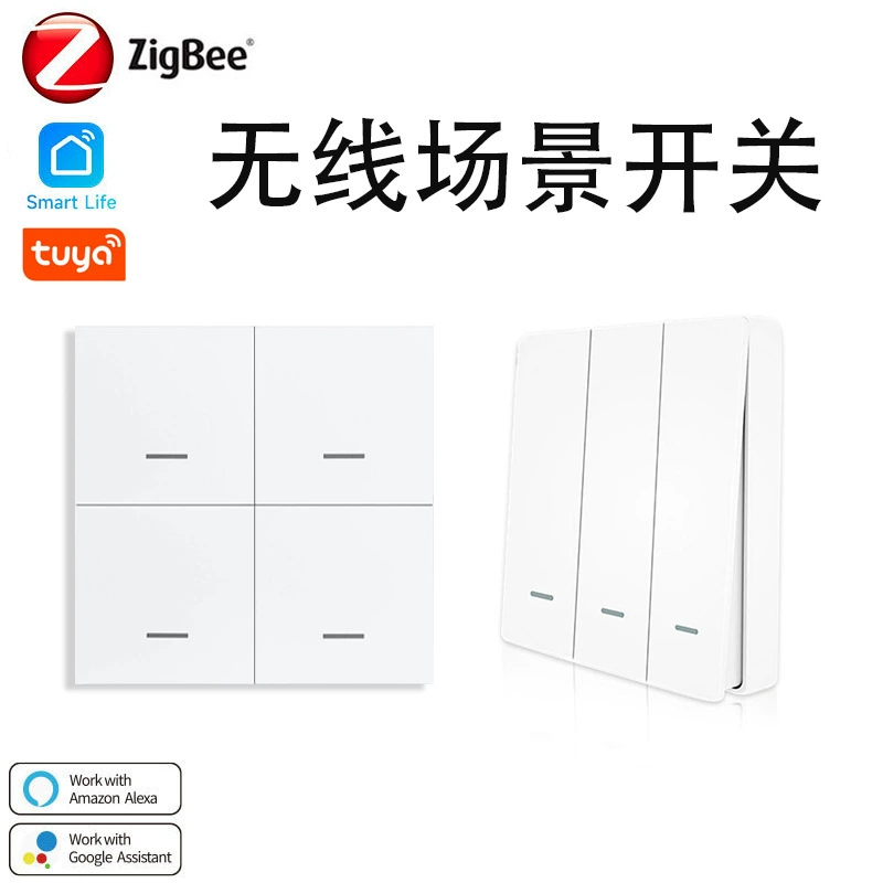 Zigbee Сцена Переключатель 4 Клавиша по желанию граффити умная домашняя сцена по желанию APP Сцена времени беспроводная