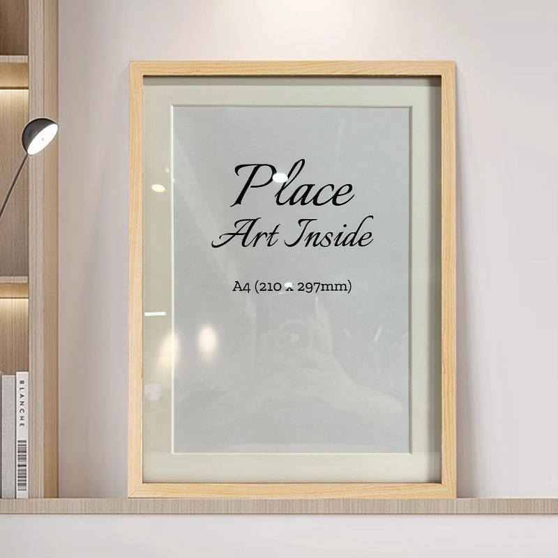 Solid Wood Photo Frame Acrylic Board Cardboard Painting Cross-border Small Photo Frame Decoration Wall Large Photo Frame Hanging Painting with Plexiglass