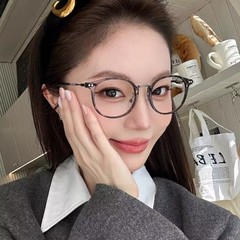 韩系玳瑁眼镜女近视可配度数镜片复古豹纹素颜防蓝光眼睛架显脸小