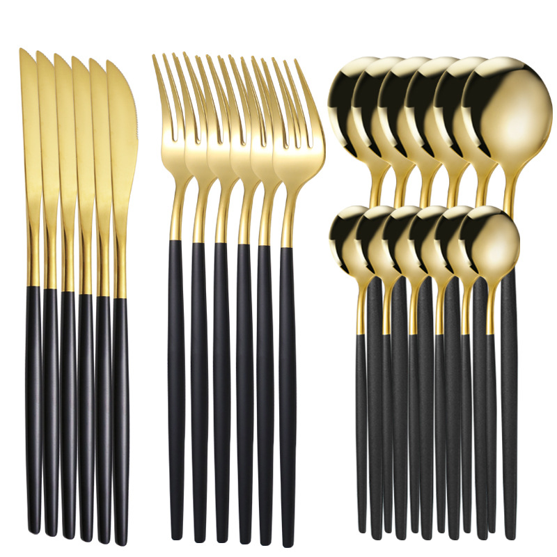 Portugal juego de 24 piezas en caja de color-oro negro