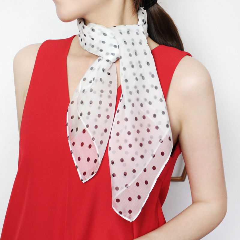 Silk shiffon white handkerchief to go out