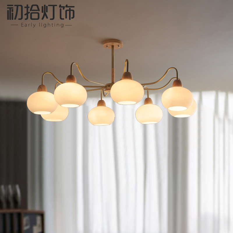 柿子吊灯包豪斯客厅灯北欧中古餐厅卧室书房vintage复古田园灯具-阿里巴巴