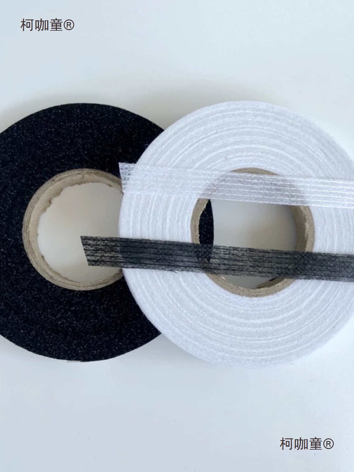 服装辅料 窄条无纺夹丝嵌条 拉条 粘合衬黑白1/1.5/2.0cm有麦太保