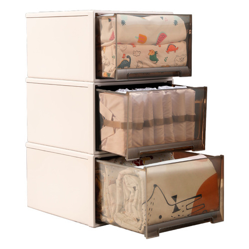 Thickened Drawer Storage Box Home Transparent Underwear Clothes Storage Cabinet Clothes Organizing Box Drawer Storage Container