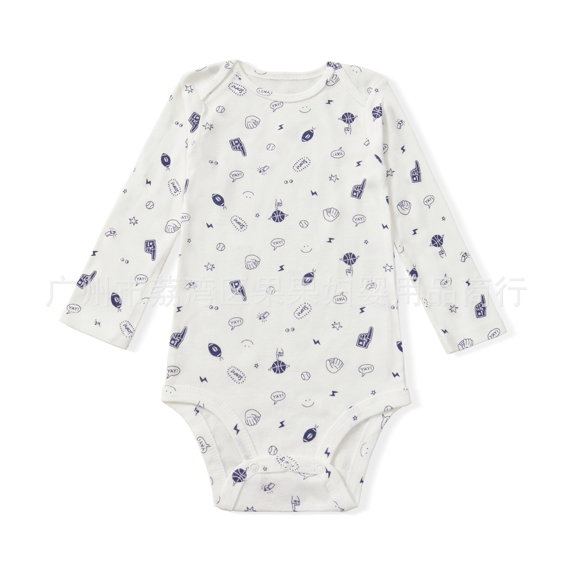 의 긴팔 점프 수트 사계절 순면 카테고리 소년과 소녀의  랩 방귀 옷 2024 년 봄과 가을 대외 무역 어린이 의류