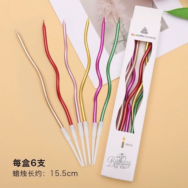 Colorful curved candles 6