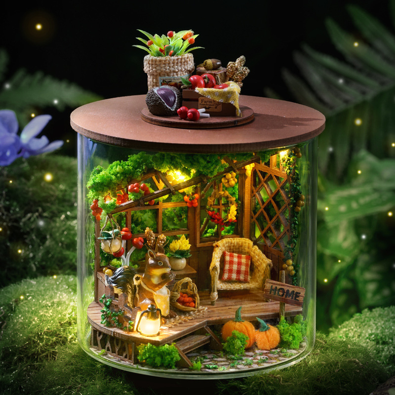 Wise House DIY Cottage Dream Bottle Rich Moment Fantasy Wonderland Fairy Garden Handmade Gift