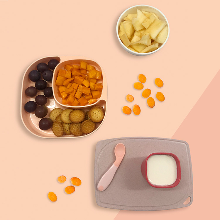 Niños bonitos y interesantes cubiertos bolos de alimentos suplementarios para bebés que salen con cubiertos portátiles para llevar caja de almuerzo infantil