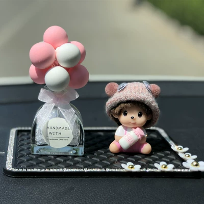 Car ornaments Perfume Ornaments Creative Stylish - baby-bottle-qiqi-pink-ball-bottle-diamond-pad
