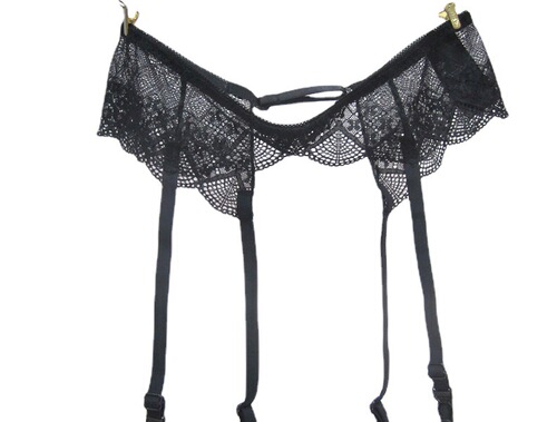 Garter belt Western and European style foreign trade original single-piece sexy garter belt with black lace, hook and eye adjustable suspension