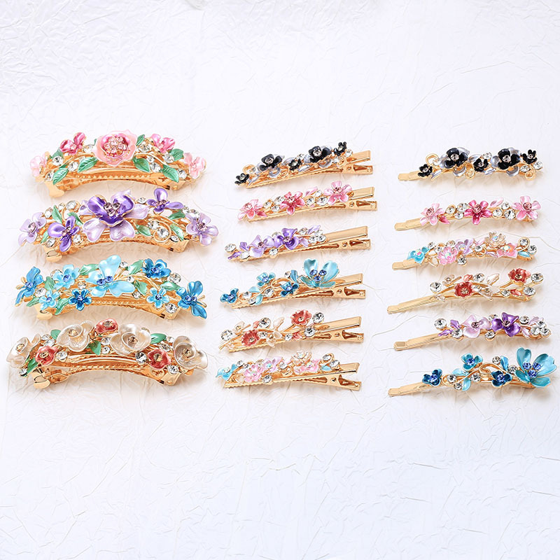 Korean-Style Colorful Flower Wreath Hairpin for Women, High-End Dopamine Hair Clip for the Back of the Head, Ponytail Hairpin, Wholesale Hair Accessories