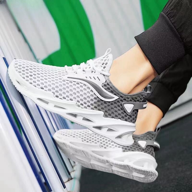 Summer Men's Breathable Mesh Sports Shoes, Popular Clogs, Thick-Soled Lightweight Running Shoes, Mesh Anti-Odor Casual Shoes