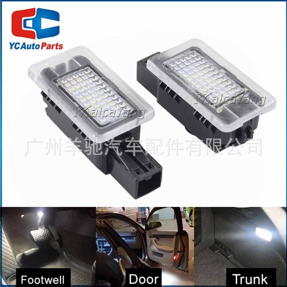 Para Volvo V40 V60 S60 S80 XC40 XC60 XC90 coche LED iluminación de pie lámpara de foso