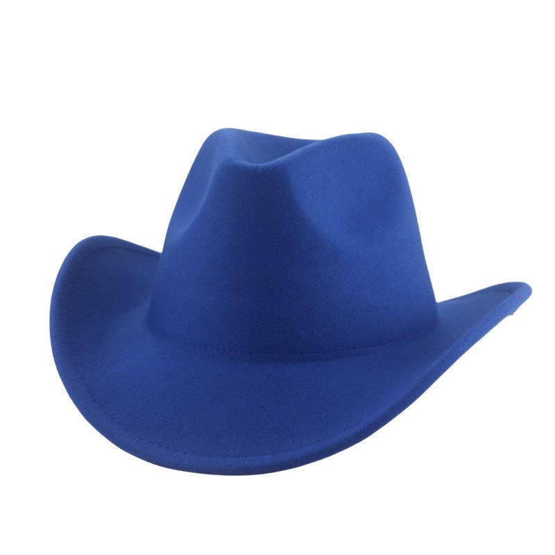 Cross-Border Supply of Solid Color Felt Hats, British Retro Jazz Hats, Men's and Women's Flat-Brimmed Gentleman Hats, Amazon Top Hats, Western Hats