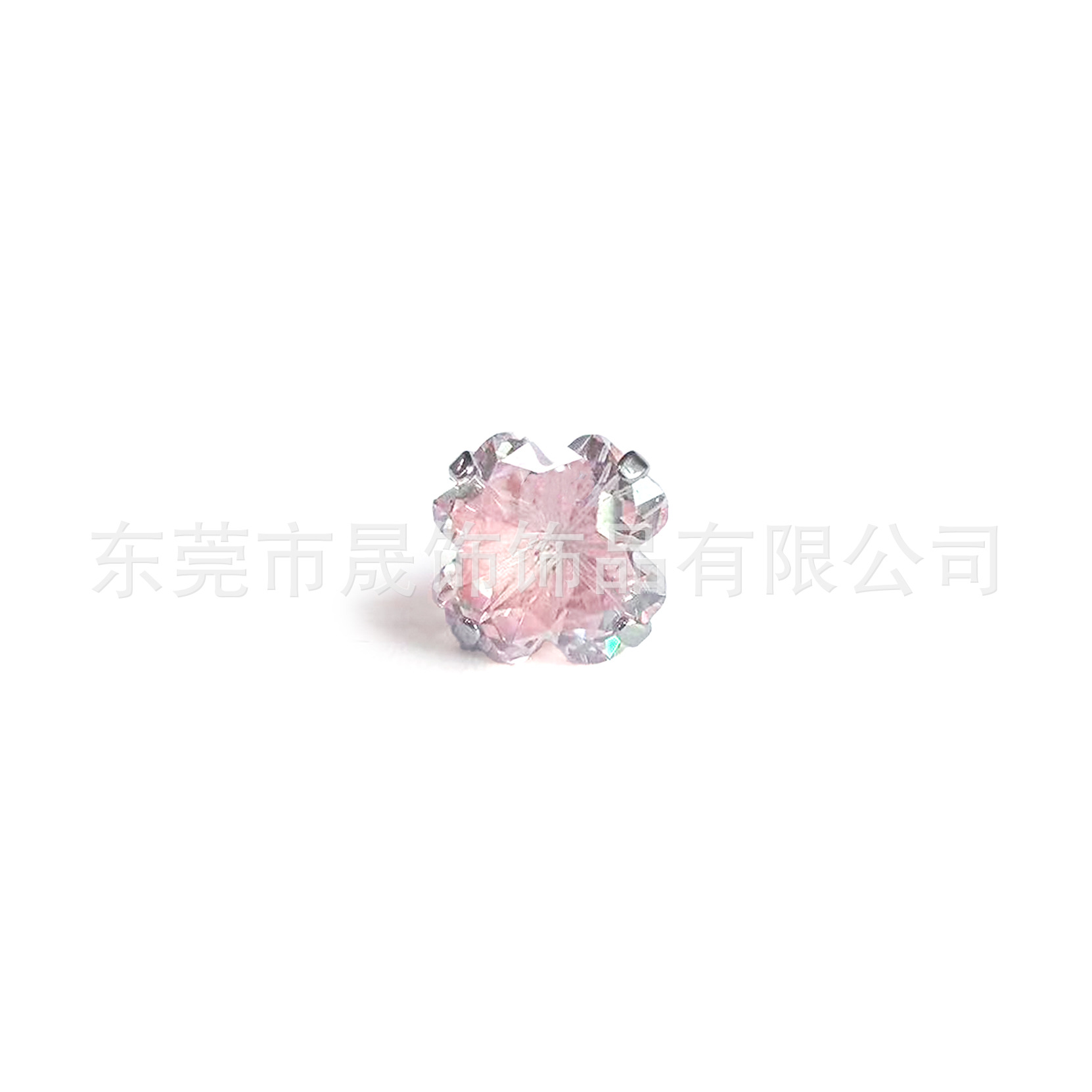 F136 Titanium Alloy 四叶草 Cubic Zirconia Ear Stud 渐变幸运草 Helix Cartilage Stud G23 Titanium Internal Thread Piercing Jewelry