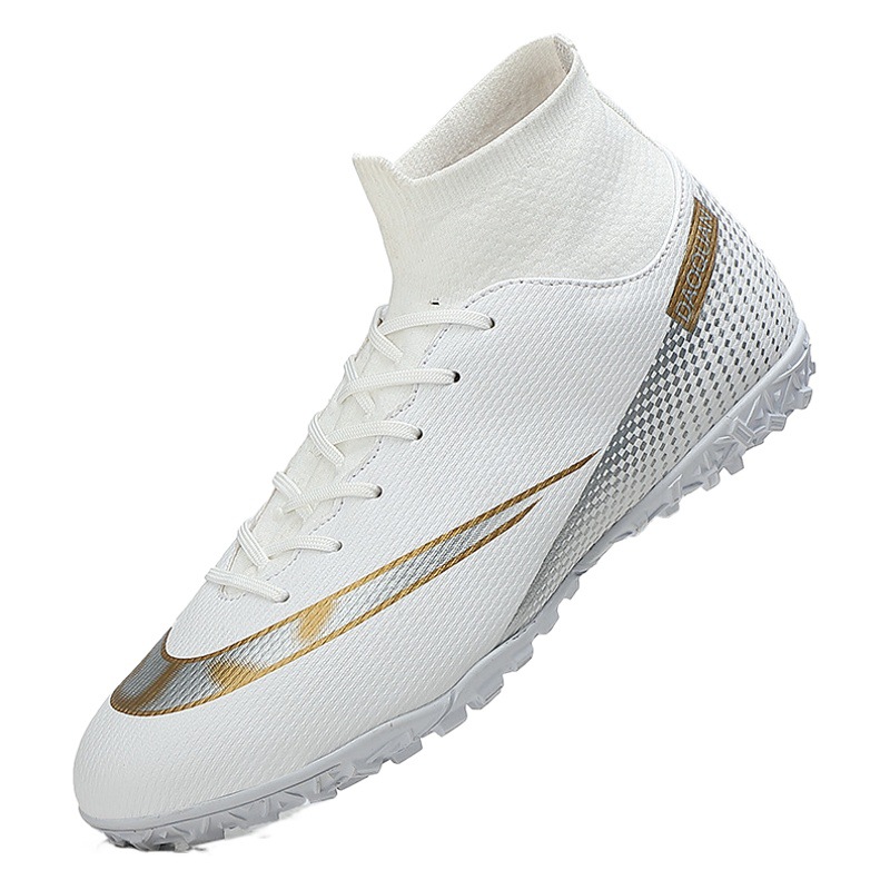 Zapatos de fútbol zapatos largos de uñas rotas zapatos para niños de hombres y mujeres de talla grande Zapatos altos al aire libre cómodos transpirables que absorben los golpes antideslizantes zapatos de entrenamiento de moda