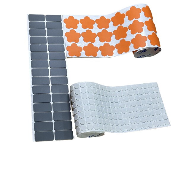 Black adhesive round rubber self-adhesive pad