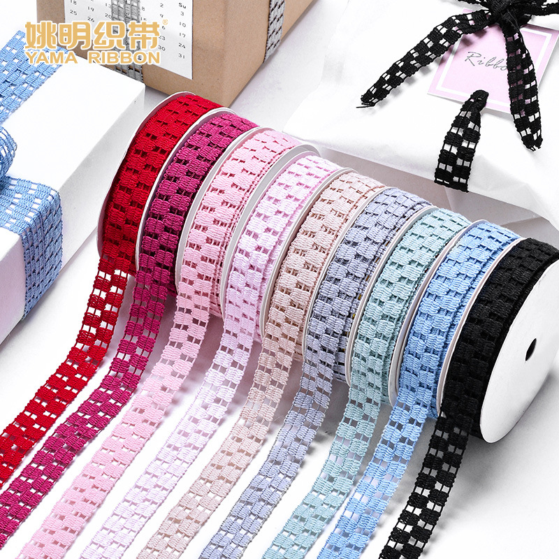 Yao Ming cinta flor embalaje regalo caja de regalo correa hecha a mano DIY accesorios de la joyería material hueco gancho cinta