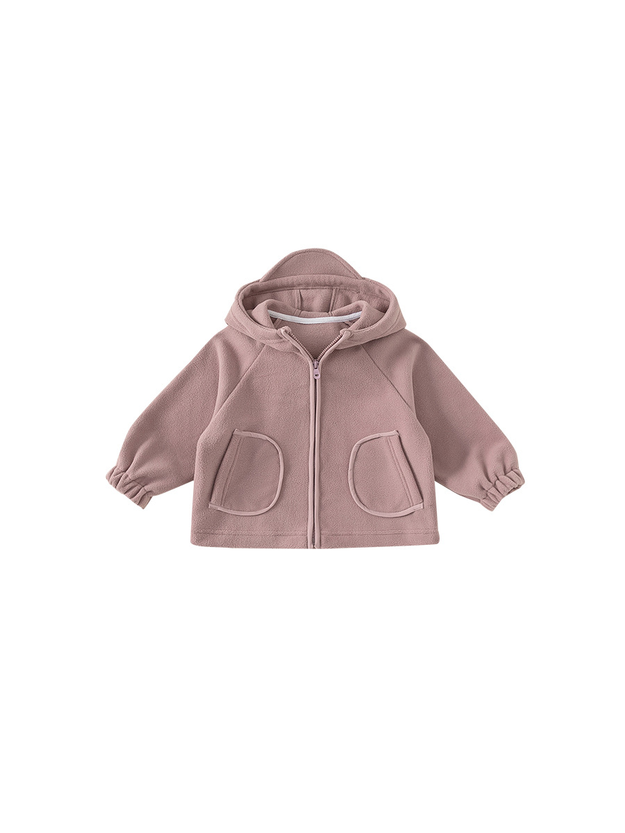 Youbao ropa para niños más chaqueta con capucha de terciopelo para niños, ropa de otoño e invierno, ropa de algodón para niños, top cálido para bebés para niñas