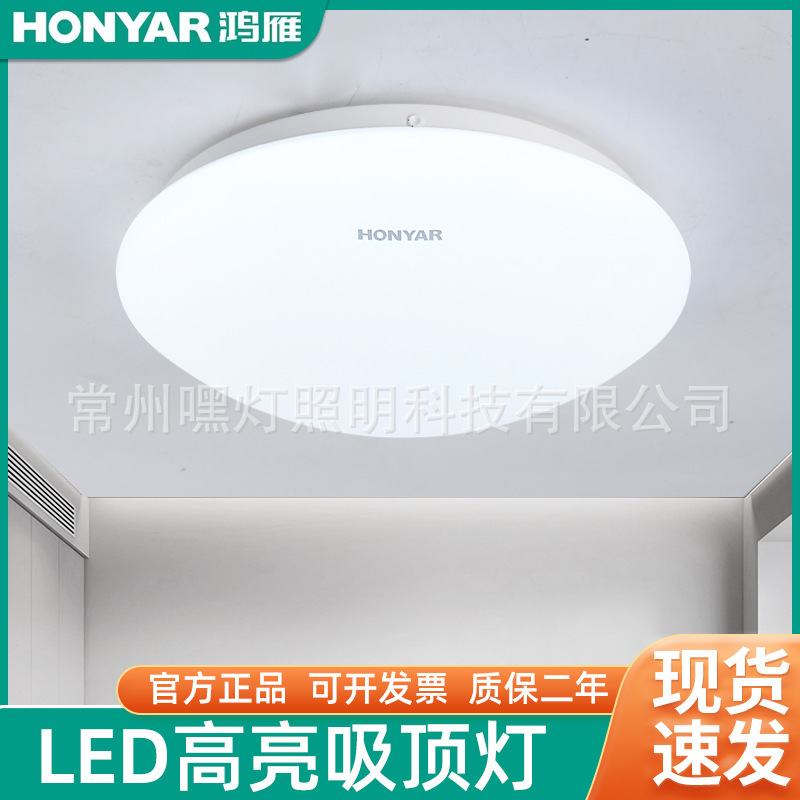 Hongyan Ceiling Light led Round Aisle Light Balcony Home Office Building Garage Workwear Ceiling Installation 12w 18w