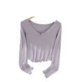 Базовый приятный телу летний тонкий лонгслив