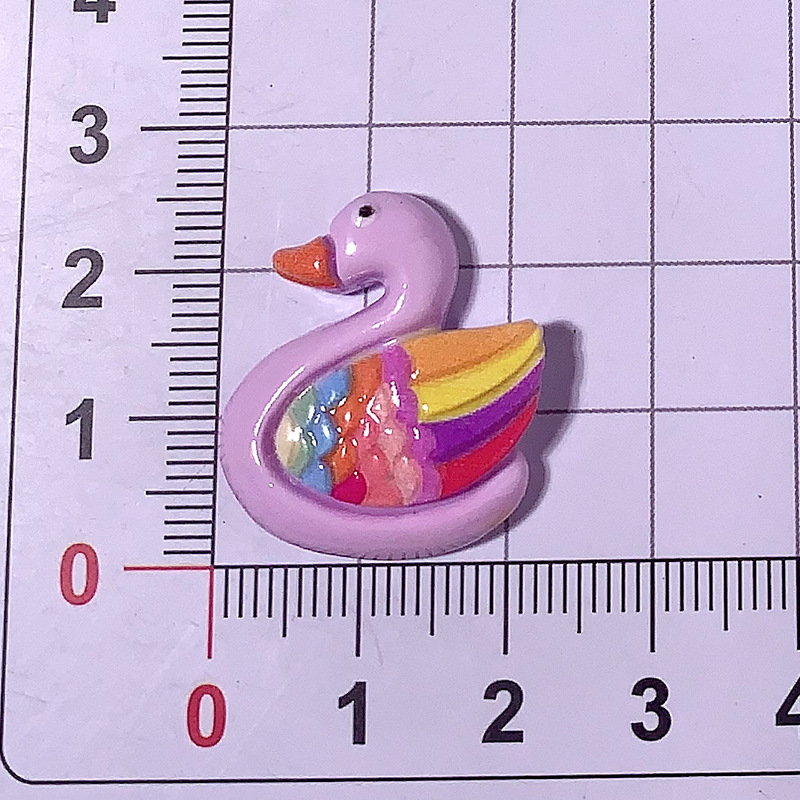 Nuevo colorido cisne diy accesorios de resina crema pegamento para el cabello clips para el cabello teléfono móvil agujero agujero hebilla hecha a mano al por mayor