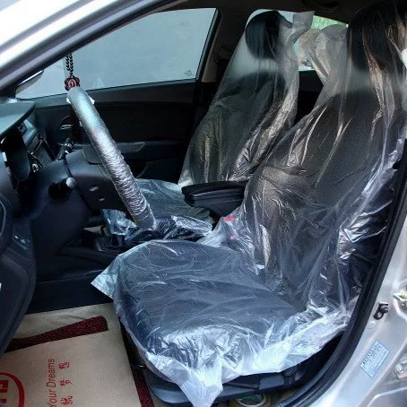 Factory Direct repair and maintenance disposable car seat cover car plastic protective cover three or four-piece foot mat