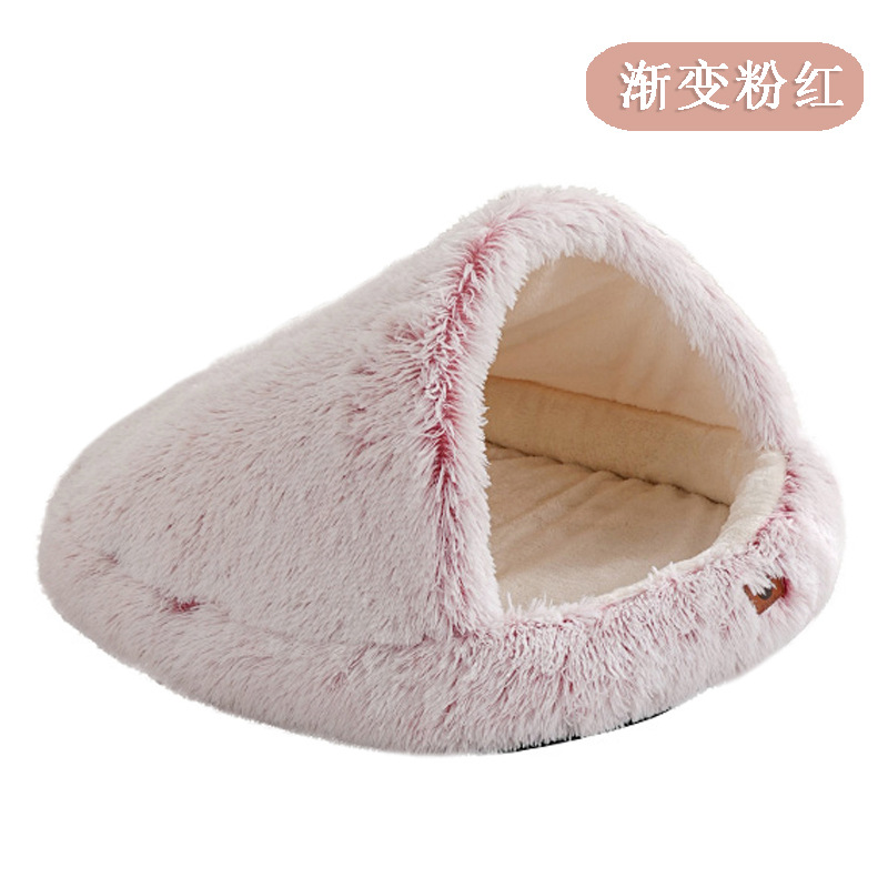 Nuevos productos transfronterizos de invierno cálidos conchas de gato, camas de perros cerradas, camas de perros cerradas