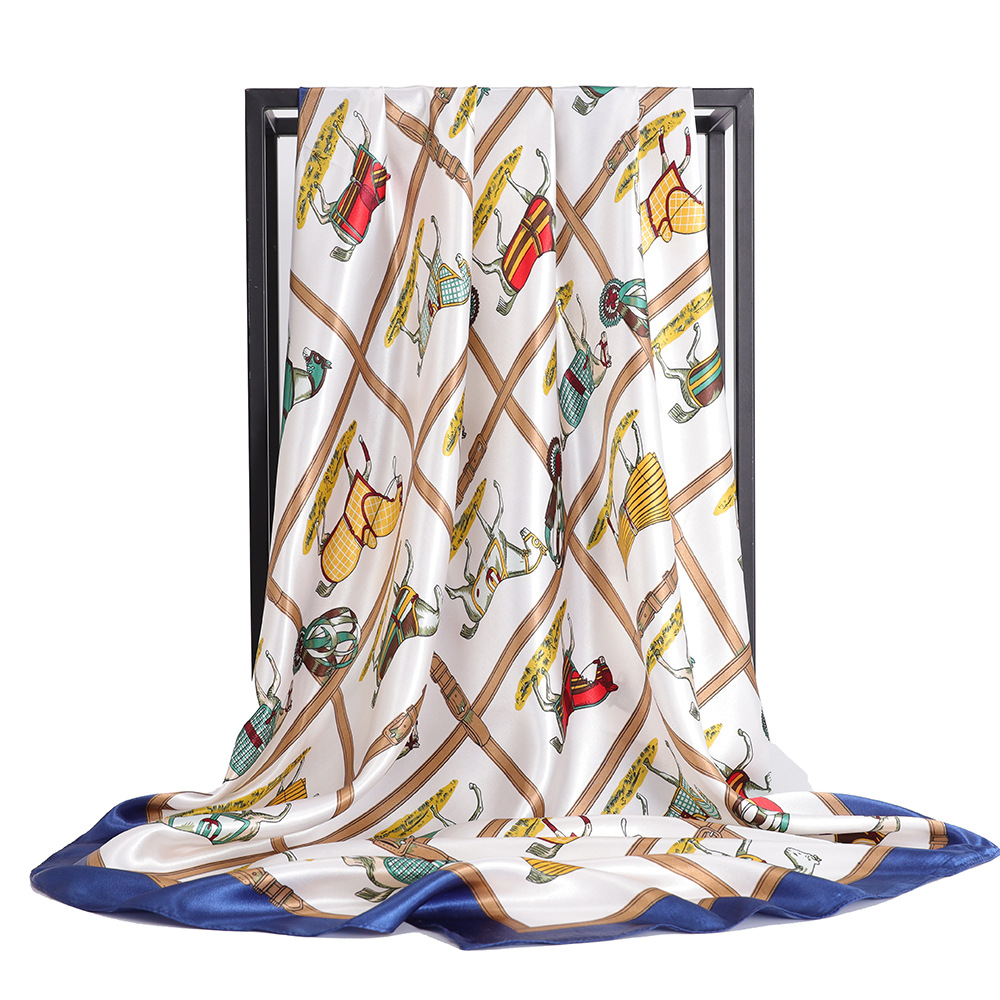 Cross border Source of goods A generation of fat 90*90cm Large square Europe and America lady leisure time Scarf silk Silk scarf Gifts