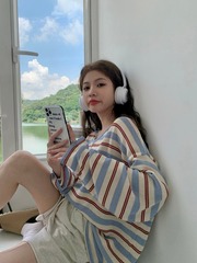 短款chic内搭2025新款洋气毛衣针织衫女秋季甜辣v领长袖正肩上衣