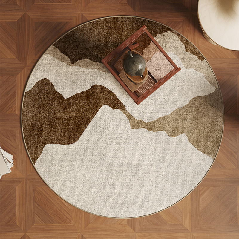 Alfombra moderna redonda de alta calidad, alfombra giratoria, alfombra de mecedora, dormitorio, sala de estar, sofá, mesa de té, mantas