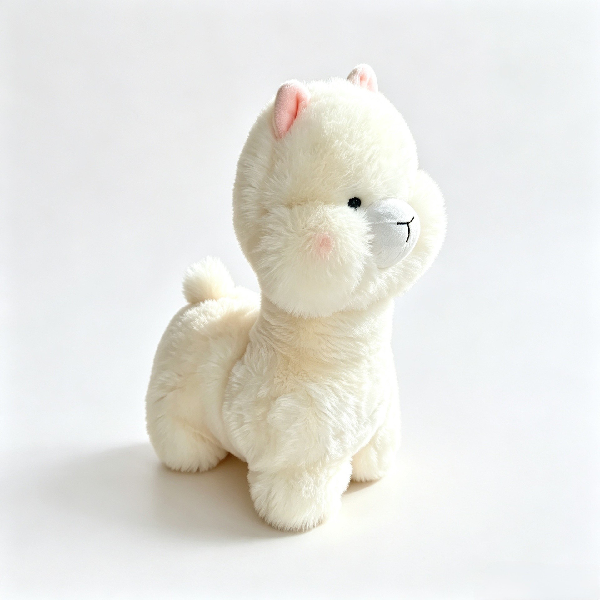 Cute white alpaca plush toy pillow, children's gift, healing toy for girls