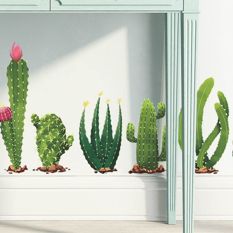 New Tropical Cactus Skirting Wall Stickers display picture 3
