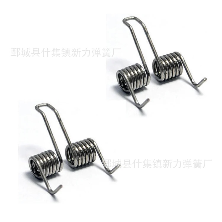 不锈钢电镀回力简扭簧扭转弹簧双扭簧线径小扭力弹簧复位扭转弹簧