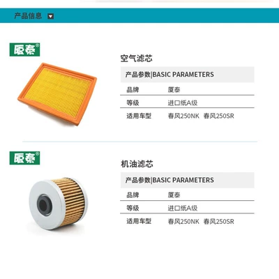 Chunfeng Motorcycle 250Nk 250Sr Air filter