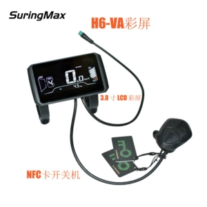 24V-72V Elektrikli Velosiped H6 VA Rəngli Ekran NFC Güc Düyməsi