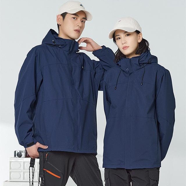 Hombres y mujeres al aire libre abrigo de color nuevo chaqueta encapuchada chaqueta 90 blanco de lana de terciopelo blanco costura de revestimiento prensado