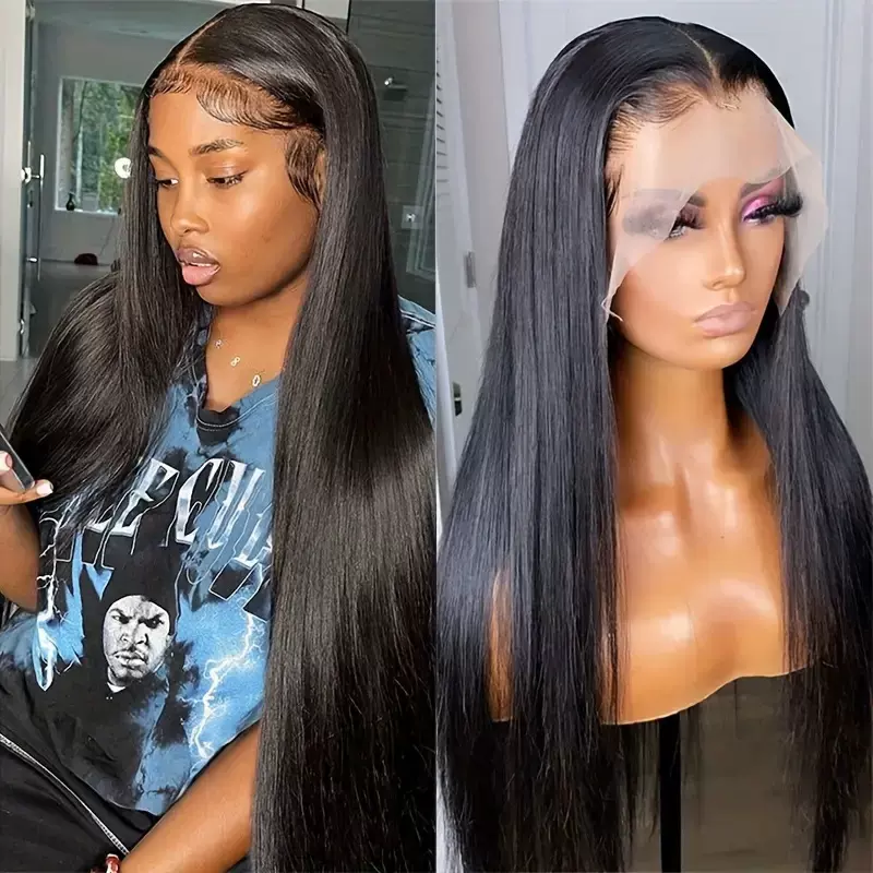 亚马逊跨境外贸欧美时尚前蕾丝假发 中分长直发 前蕾丝假发头套