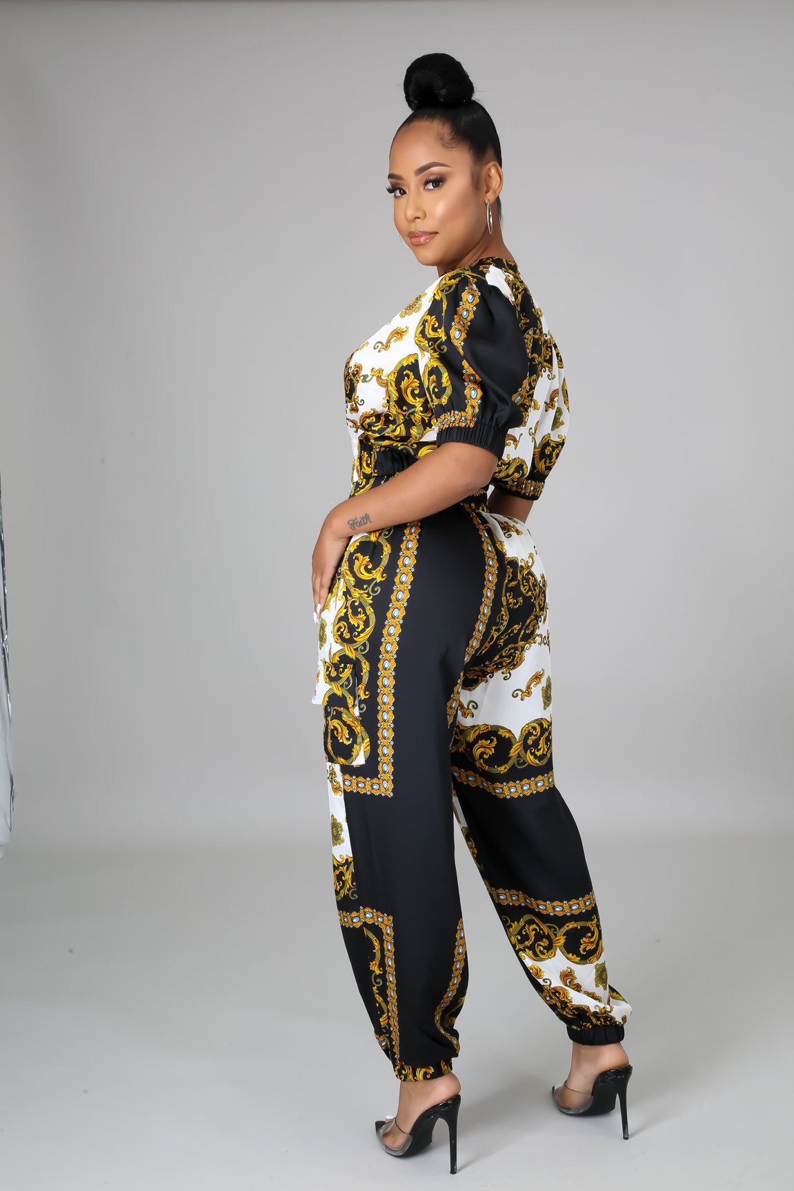 Ensemble deux pièces imprimé numérique pour femme, nouvelle plateforme de vêtements décontractés_voghion.com