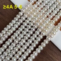 5-6 мм четырехсторонний свет 4A выше натурального пресноводного жемчуга DIY ювелирные изделия толстые плоские счеты приготовленный на пару хлеб полуфабрикат жемчуг