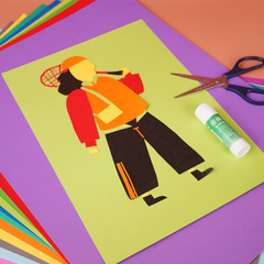 Huiyue color cardboard 4K black card white cardboard 200g 8K art paper children's handmade hard origami painting cardboard