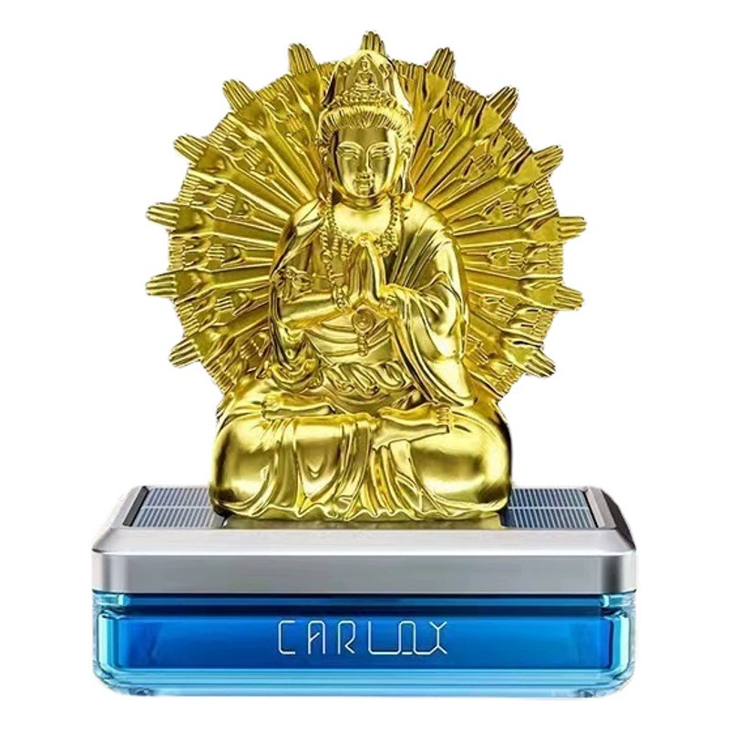 Новый продукт Автомобильные украшения Солнечная энергия Тысяча рук Guanyin духи Сиденье аксессуары для интерьера автомобиля Поворотное Колесо украшение центральной консоли