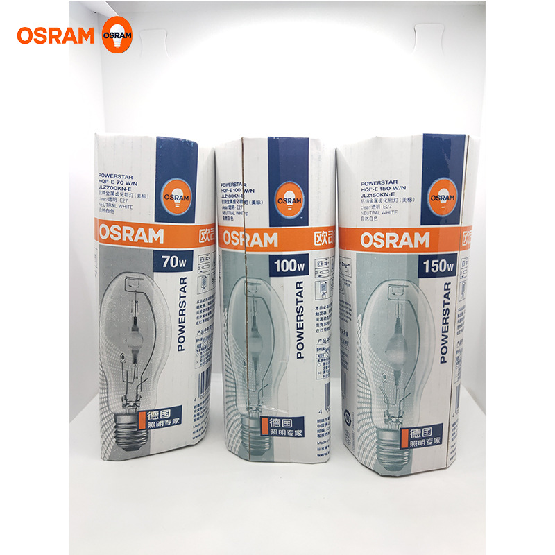 OSRAM HQI-E 150W | N 투명 미국 표준 전구 금속 할로겐 램프 E27 나사 구형 금속 할로겐 전구 OSRAM